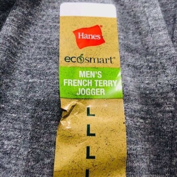 Hanes Men's French Terry Jogger Pants Sweat Lounge Elastic Waist Size Large NWT - Picture 6 of 8